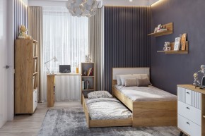 МИЛАН Детская (Дуб Золотой/Белый матовый) в Еманжелинске - emanzhelinsk.ok-mebel.com | фото 47