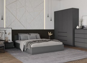 МОРИ КРМ 1600.1/1 Кровать (настил) графит в Еманжелинске - emanzhelinsk.ok-mebel.com | фото