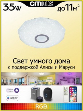 Накладной светильник Citilux Диамант Смарт CL713A30G в Еманжелинске - emanzhelinsk.ok-mebel.com | фото 3
