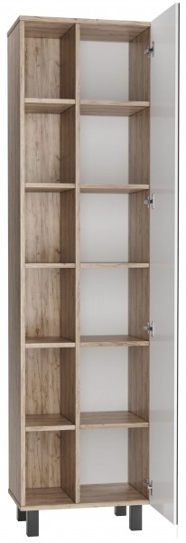 Пенал напольный Craft 50 без ящика С ЗЕРКАЛОМ Домино (DCr2217P) в Еманжелинске - emanzhelinsk.ok-mebel.com | фото 2