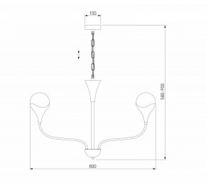 Подвесная люстра Eurosvet Calyx 60169/6 никель в Еманжелинске - emanzhelinsk.ok-mebel.com | фото 3