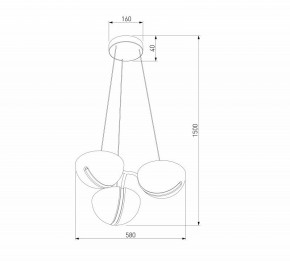 Подвесная люстра Eurosvet Emisfero 50083/3 LED золото в Еманжелинске - emanzhelinsk.ok-mebel.com | фото 6