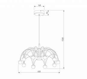 Подвесная люстра Eurosvet Ragno 90034/10 LED черный в Еманжелинске - emanzhelinsk.ok-mebel.com | фото 5