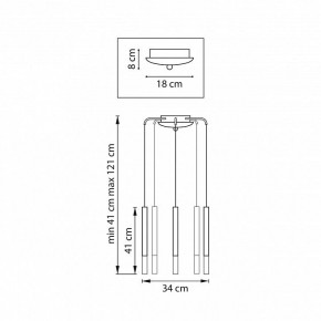 Подвесная люстра Lightstar Tubo L5T747147 в Еманжелинске - emanzhelinsk.ok-mebel.com | фото 3