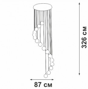 Подвесная люстра Vitaluce V2893 V2893-9/16S в Еманжелинске - emanzhelinsk.ok-mebel.com | фото 4