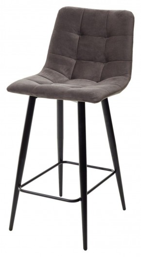 Полубарный стул CHILLI-QB графит #14, велюр / черный каркас (H=66cm) М-City в Еманжелинске - emanzhelinsk.ok-mebel.com | фото