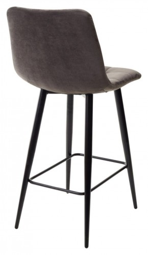 Полубарный стул CHILLI-QB графит #14, велюр / черный каркас (H=66cm) М-City в Еманжелинске - emanzhelinsk.ok-mebel.com | фото 4