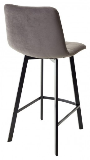 Полубарный стул CHILLI-QB SQUARE графит #14, велюр / черный каркас (H=66cm) М-City в Еманжелинске - emanzhelinsk.ok-mebel.com | фото 3