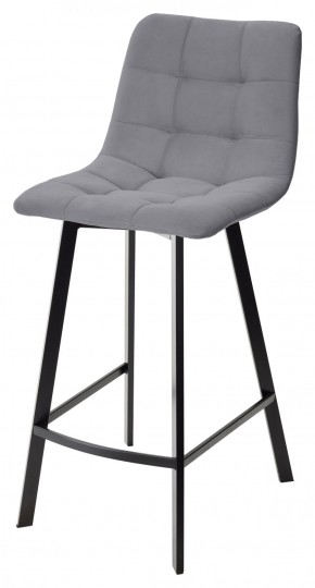 Полубарный стул CHILLI-QB SQUARE серый #27, велюр / черный каркас (H=66cm) М-City в Еманжелинске - emanzhelinsk.ok-mebel.com | фото