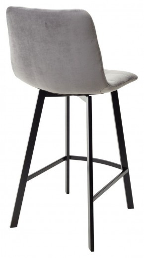 Полубарный стул CHILLI-QB SQUARE светло-серый #26, велюр / черный каркас (H=66cm) М-City в Еманжелинске - emanzhelinsk.ok-mebel.com | фото 4