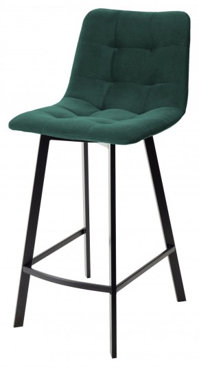 Полубарный стул CHILLI-QB SQUARE зеленый #19, велюр / черный каркас (H=66cm) М-City в Еманжелинске - emanzhelinsk.ok-mebel.com | фото 1