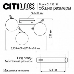 Потолочная люстра Citilux Dorsy CL223131 в Еманжелинске - emanzhelinsk.ok-mebel.com | фото 11