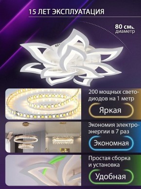 Потолочная люстра Natali Kovaltseva OLIMP LED SMART 84005 в Еманжелинске - emanzhelinsk.ok-mebel.com | фото 5