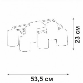 Потолочная люстра Vitaluce V3092 V3092-1/6PL в Еманжелинске - emanzhelinsk.ok-mebel.com | фото 4