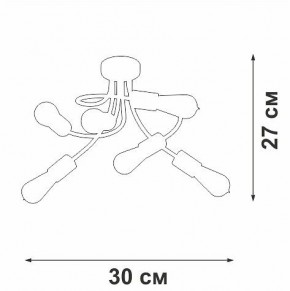 Потолочная люстра Vitaluce V3928 V3928-1/6PL в Еманжелинске - emanzhelinsk.ok-mebel.com | фото 4