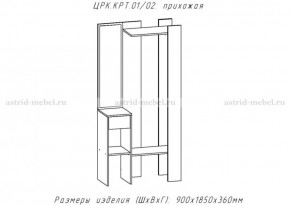 КРИТ-1 Прихожая (Делано светлый) в Еманжелинске - emanzhelinsk.ok-mebel.com | фото 2