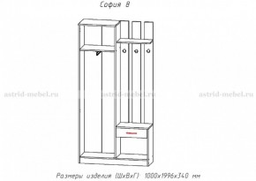 Прихожая София 8 в Еманжелинске - emanzhelinsk.ok-mebel.com | фото 2