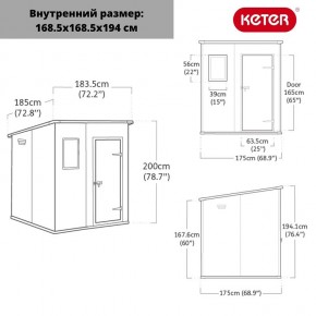 Сарай Манор Пентхаус 6x6 (MANOR PENT 6x6) в Еманжелинске - emanzhelinsk.ok-mebel.com | фото 3