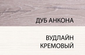 Шкаф 1DT L, OLIVIA, цвет вудлайн крем/дуб анкона в Еманжелинске - emanzhelinsk.ok-mebel.com | фото 3