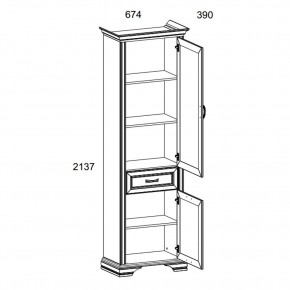 Шкаф 2D1S, MONAKO, цвет Сосна винтаж/дуб анкона в Еманжелинске - emanzhelinsk.ok-mebel.com | фото 3