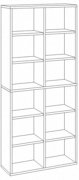 Шкаф книжный Домино СУ(ш2в2)+4ФГ в Еманжелинске - emanzhelinsk.ok-mebel.com | фото 2