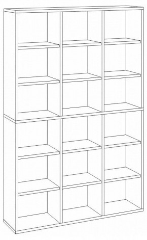 Шкаф книжный Домино СУ(ш3в2)+6ФГ в Еманжелинске - emanzhelinsk.ok-mebel.com | фото 2