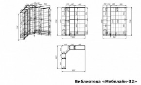 Шкаф книжный Мебелайн-32 в Еманжелинске - emanzhelinsk.ok-mebel.com | фото 3