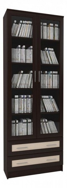 Шкаф книжный Мебелайн-35 в Еманжелинске - emanzhelinsk.ok-mebel.com | фото