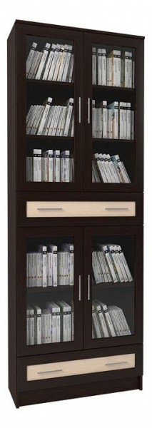 Шкаф книжный Мебелайн-43 в Еманжелинске - emanzhelinsk.ok-mebel.com | фото