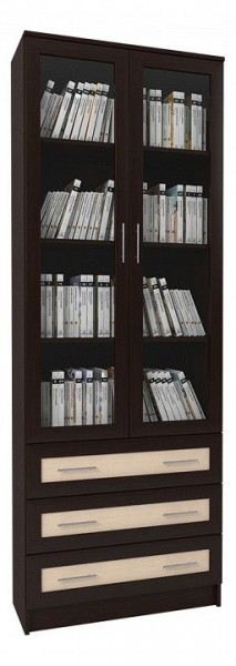 Шкаф книжный Мебелайн-51 в Еманжелинске - emanzhelinsk.ok-mebel.com | фото