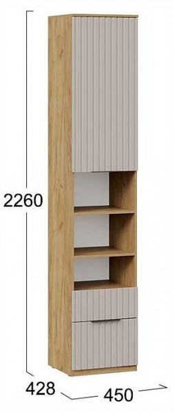 Шкаф комбинированный Хилтон Исп. 2 в Еманжелинске - emanzhelinsk.ok-mebel.com | фото 4