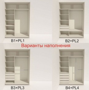 Шкаф-купе 1400 серии SOFT D8+D2+B2+PL4 (2 ящика+F обр.штанга) профиль «Графит» в Еманжелинске - emanzhelinsk.ok-mebel.com | фото 6