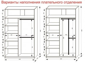 Шкаф-купе 1400 серии SOFT D8+D2+B2+PL4 (2 ящика+F обр.штанга) профиль «Графит» в Еманжелинске - emanzhelinsk.ok-mebel.com | фото 7