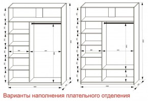 Шкаф-купе 1600 серии SOFT D8+D2+B2+PL4 (2 ящика+F обр.штанга) профиль «Графит» в Еманжелинске - emanzhelinsk.ok-mebel.com | фото 7