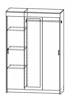 Шкаф-купе Бассо 1300 (Венге/Дуб белфорд) в Еманжелинске - emanzhelinsk.ok-mebel.com | фото 2