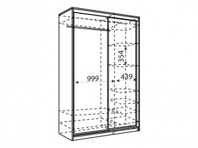 Шкаф-купе Рене 1500 вариант 3 (ЛДСП/Зеркало) в Еманжелинске - emanzhelinsk.ok-mebel.com | фото 2