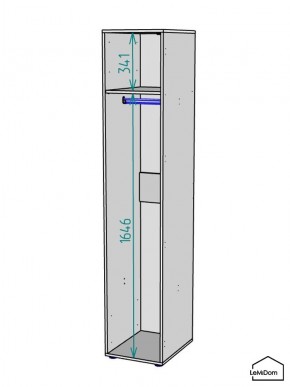 Шкаф Linnea MHR-1 2050х400х510 (ДВ-М 11.1.25) в Еманжелинске - emanzhelinsk.ok-mebel.com | фото 3