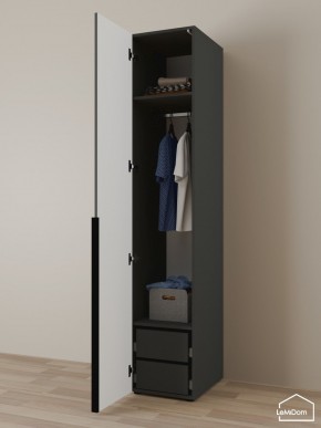 Шкаф Linnea MHR-1-3 2050х400х510 (Графит-М 11.1.25) в Еманжелинске - emanzhelinsk.ok-mebel.com | фото 5