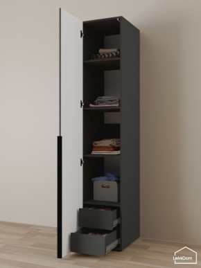 Шкаф Linnea MHR-1-4 2050х400х510 (Графит-М 11.1.25) в Еманжелинске - emanzhelinsk.ok-mebel.com | фото 6