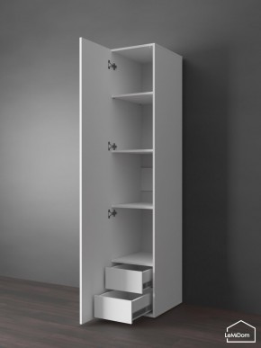 Шкаф Linnea MHR-1PO-4 2050х400х510 (Белый-М 11.1.2) в Еманжелинске - emanzhelinsk.ok-mebel.com | фото 4