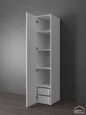 Шкаф Linnea MHR-1PO-4 2050х400х510 (Белый-М 11.1.2) в Еманжелинске - emanzhelinsk.ok-mebel.com | фото 5