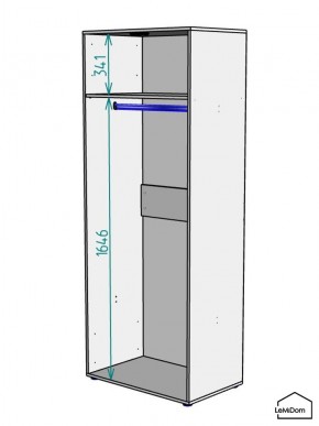 Шкаф Linnea MHR-2 2050х800х510 (Белый-М 11.1.2) в Еманжелинске - emanzhelinsk.ok-mebel.com | фото 3