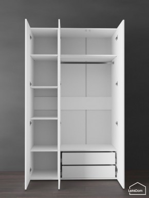 Шкаф Linnea MHR-3PO-2 2050х1200х510 (Белый-М 11.1.2) в Еманжелинске - emanzhelinsk.ok-mebel.com | фото 6