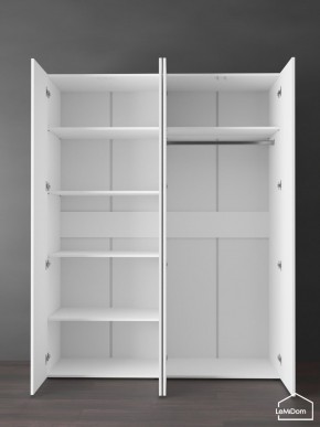 Шкаф Linnea MHR-4PO-1 2050х1600х510 (Белый-М 11.1.1) в Еманжелинске - emanzhelinsk.ok-mebel.com | фото 4