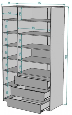 Шкаф Мальта H210 в Еманжелинске - emanzhelinsk.ok-mebel.com | фото 2