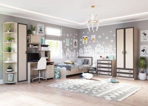 НАОМИ Шкаф 1 створчатый с полками и штангой в Еманжелинске - emanzhelinsk.ok-mebel.com | фото 2