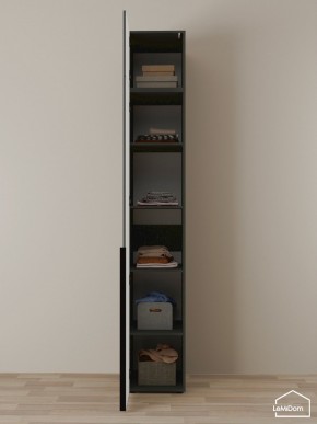 Шкаф с антресолью Linnea MHR-1A-2 2450х400х510 (Графит-М 11.1.25) в Еманжелинске - emanzhelinsk.ok-mebel.com | фото 4