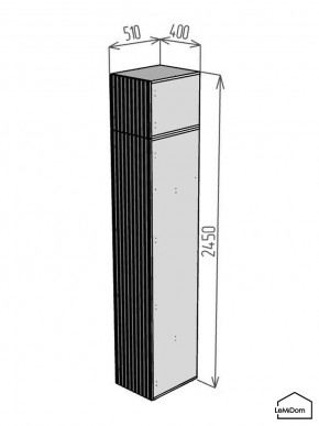 Шкаф с антресолью Linnea MHR-1A-4 2450х400х510 (ДВ-М 11.1.25) в Еманжелинске - emanzhelinsk.ok-mebel.com | фото 2