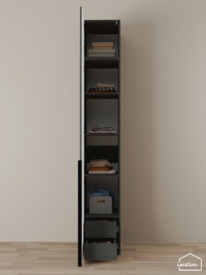 Шкаф с антресолью Linnea MHR-1A-4 2450х400х510 (Графит-М 11.1.25) в Еманжелинске - emanzhelinsk.ok-mebel.com | фото 4