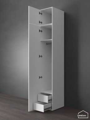 Шкаф с антресолью Linnea MHR-1POA-3 2450х400х510 (Белый-М 11.1.2) в Еманжелинске - emanzhelinsk.ok-mebel.com | фото 6